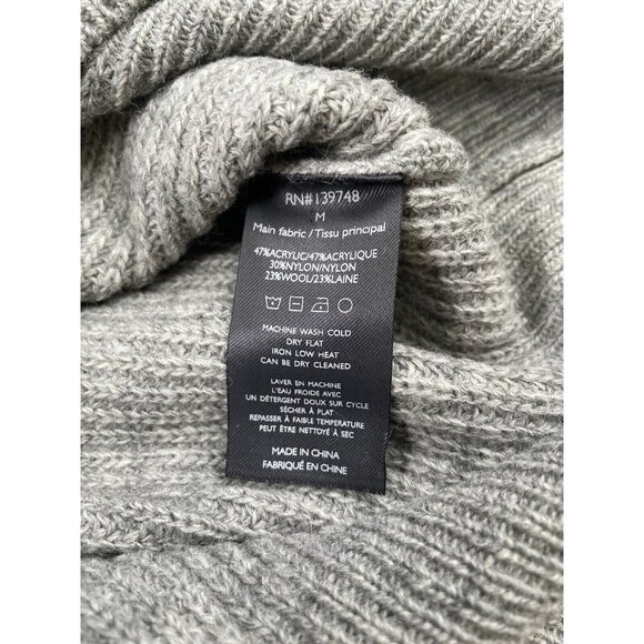 Slate & Stone Mens Pullover Sweater Gray Black White Color Block Stripe Size M - Picture 7 of 9